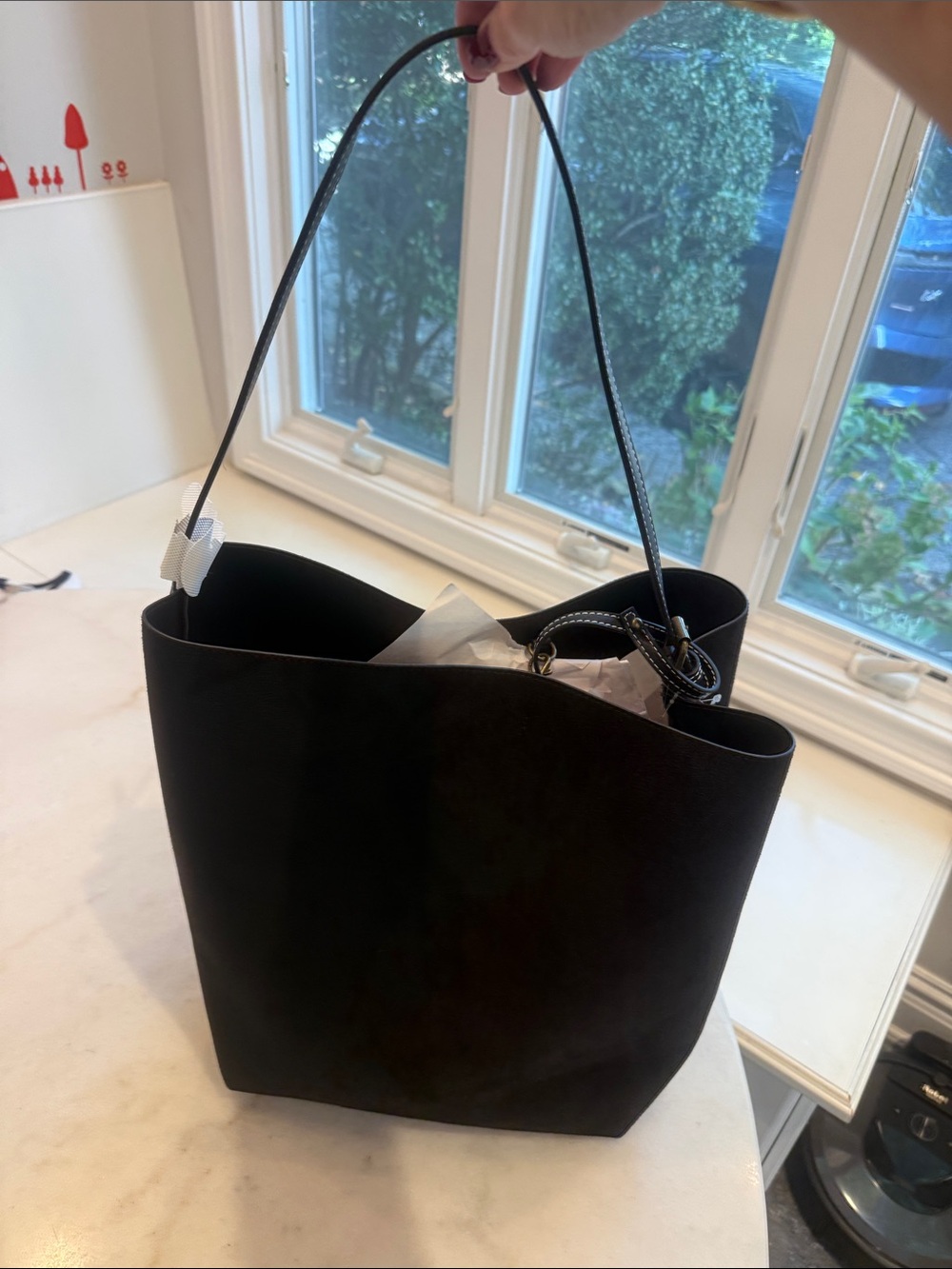 NWT GAP Black Suede Tote Handbag - Women Bags